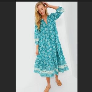 Tuckernuck Palmetto Bouquet Salty Paloma Caftan Dress XL